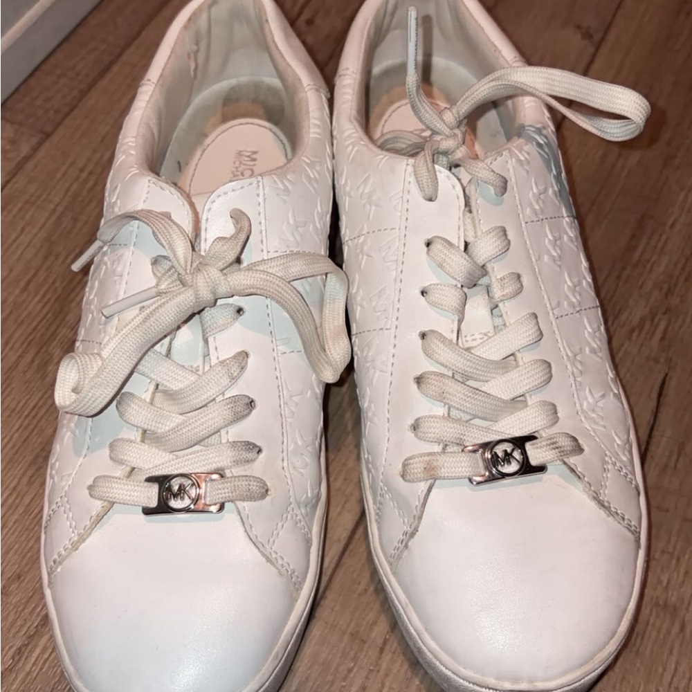 Michael Kors White Logo Sneakers: Size 7.5 Woman’s